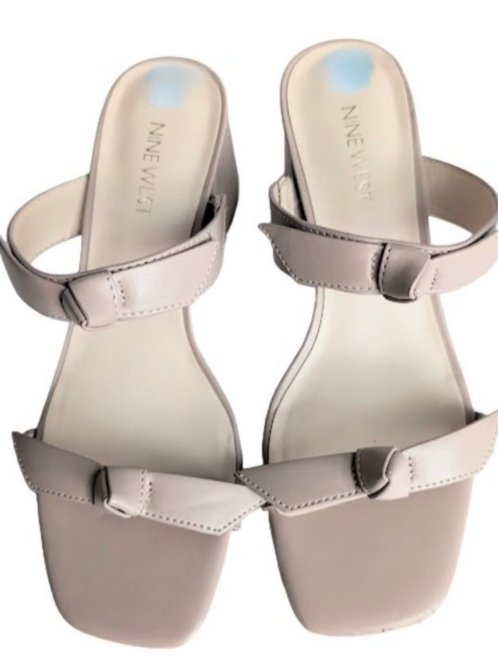 Nine West ivory Double-Strap Slide Sandals